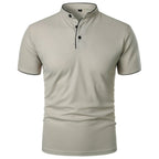 JOEL - Polo de manga corta con cuello mao y ribete a contraste™