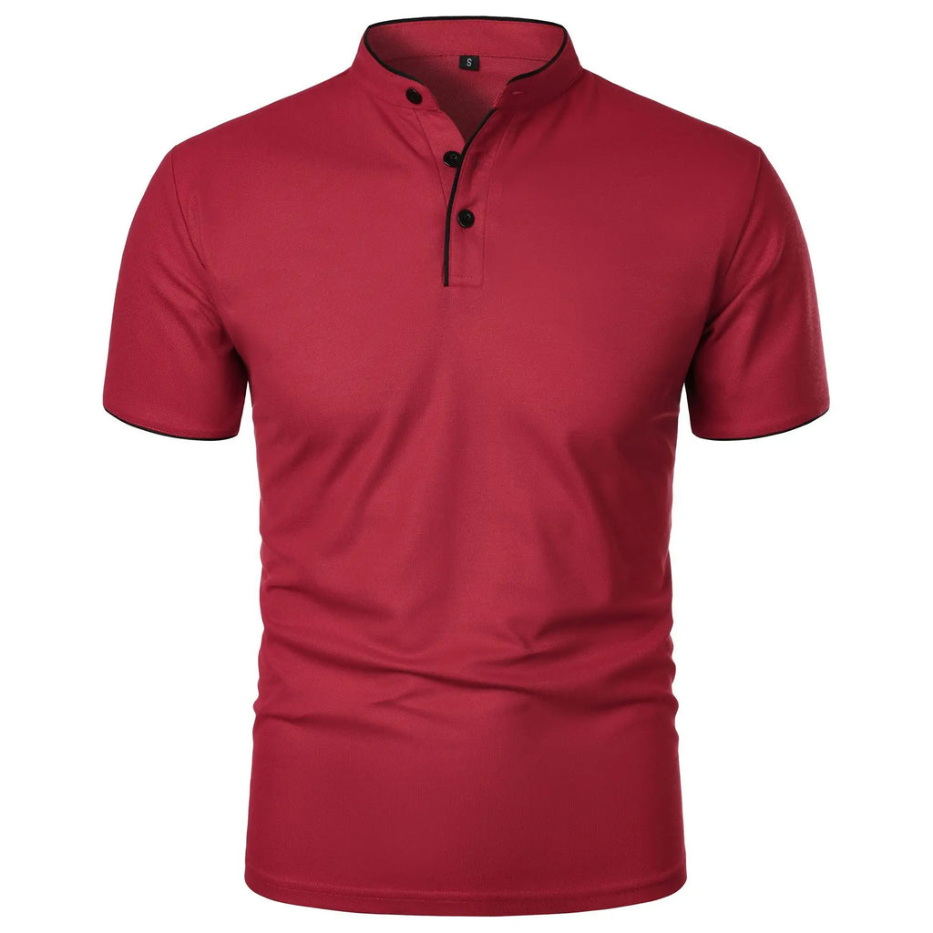 JOEL - Polo de manga corta con cuello mao y ribete a contraste™