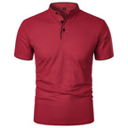 JOEL - Polo de manga corta con cuello mao y ribete a contraste™
