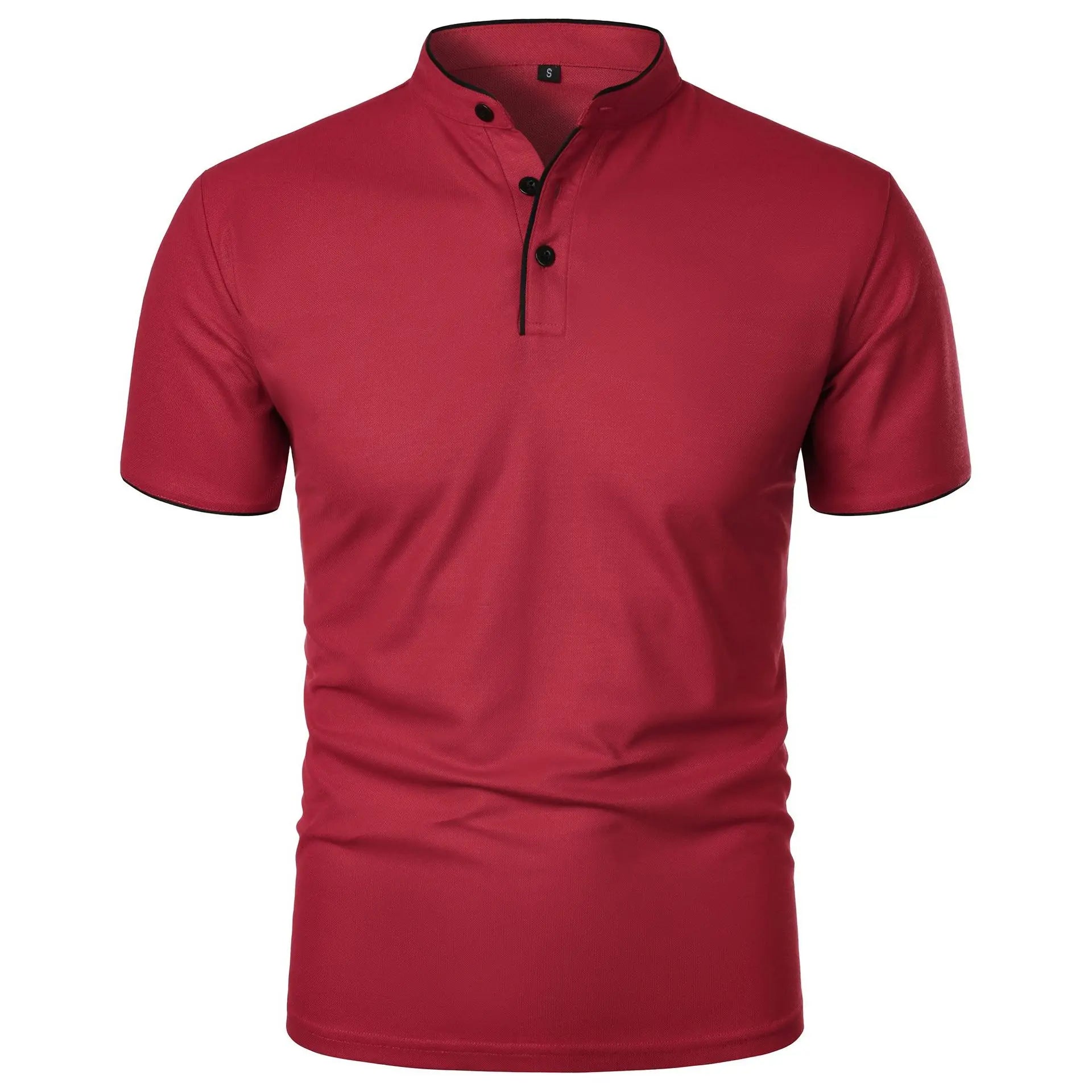 JOEL - Polo de manga corta con cuello mao y ribete a contraste™