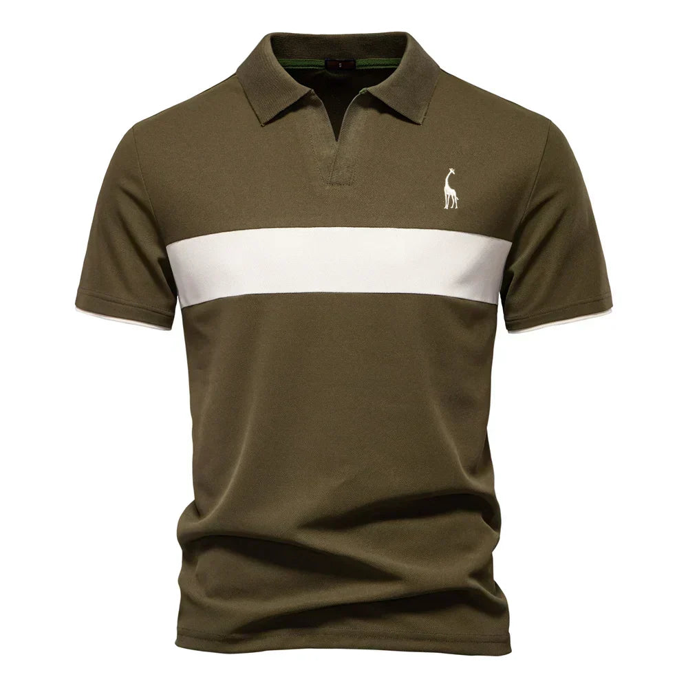 DANI - Polo de manga corta en piqué con franja horizontal color-block™