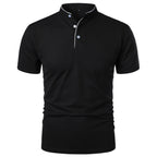 JOEL - Polo de manga corta con cuello mao y ribete a contraste™
