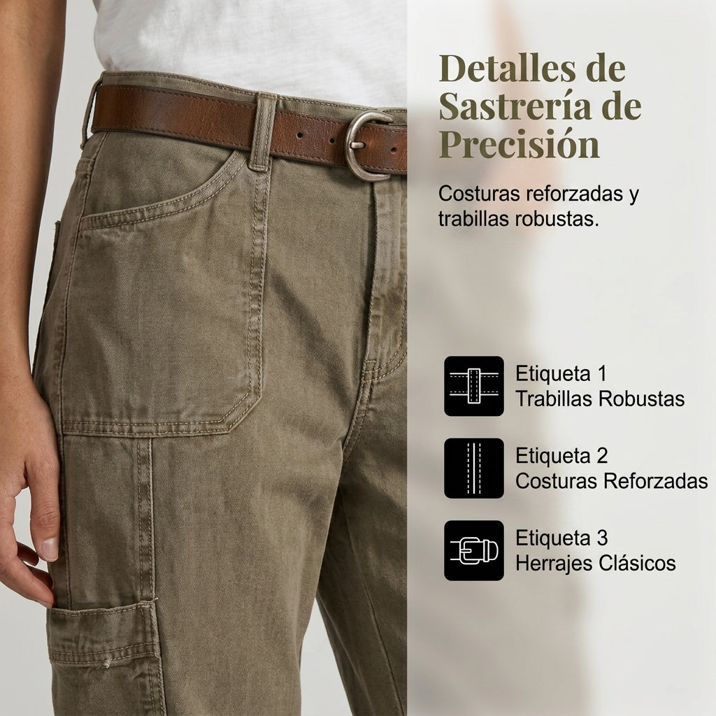 Violeta-Pantalones Capri Cargo