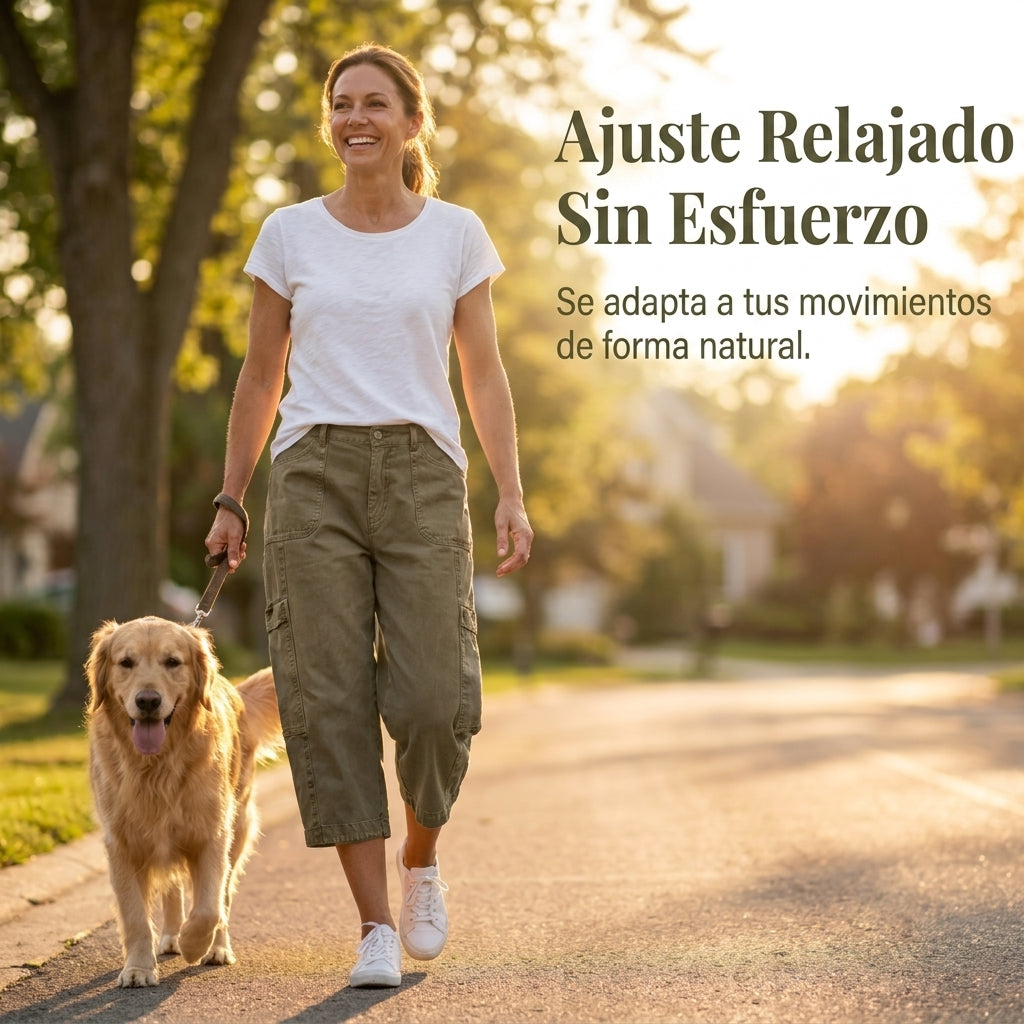 Violeta-Pantalones Capri Cargo
