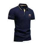 SANTI - Polo de manga corta en piqué con detalles a contraste y bordado emblemático™