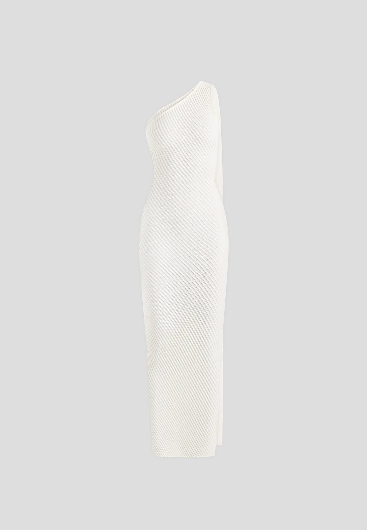 NOOR-Vestido de Punto de Canalé con Capa