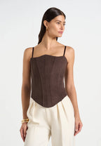 GEMA-Top Corset Silueta Ajustada y Estilo Sofisticado