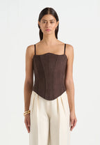 GEMA-Top Corset Silueta Ajustada y Estilo Sofisticado