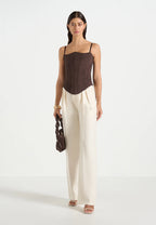 GEMA-Top Corset Silueta Ajustada y Estilo Sofisticado