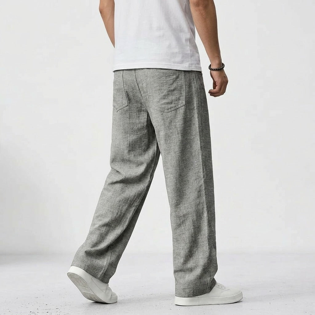 IVÁN|Pantalones de algodón y lino transpirables