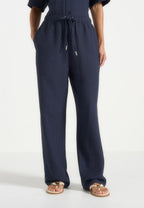TRIANA-Pantalón de Lino con Fluidez y Textura