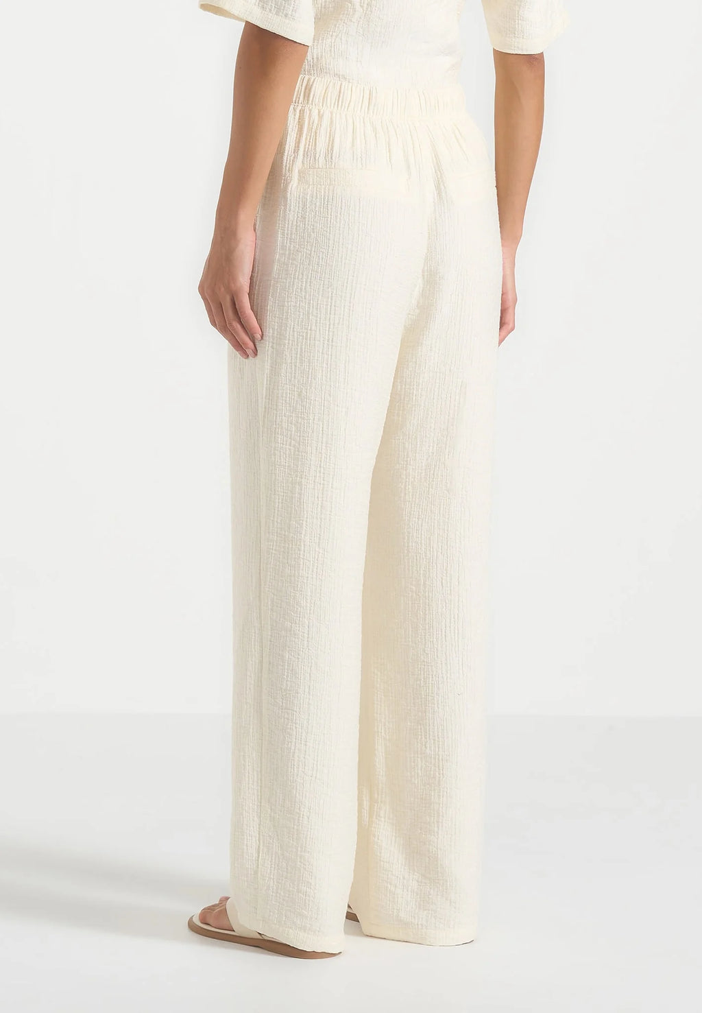TRIANA-Pantalón de Lino con Fluidez y Textura
