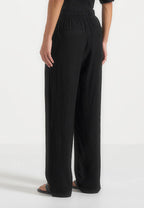 TRIANA-Pantalón de Lino con Fluidez y Textura