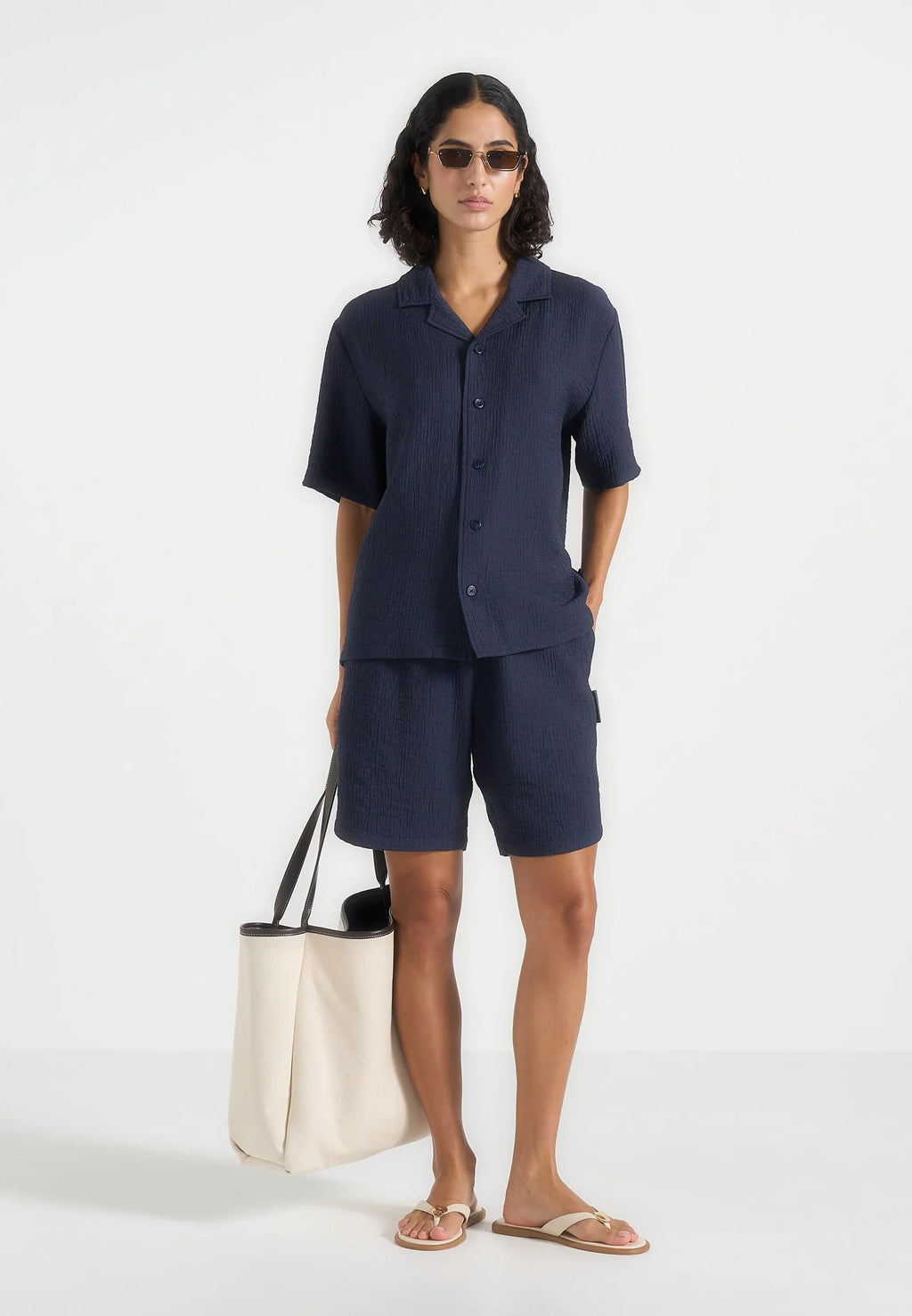 MARIA-Camisa con Fluidez y Textura