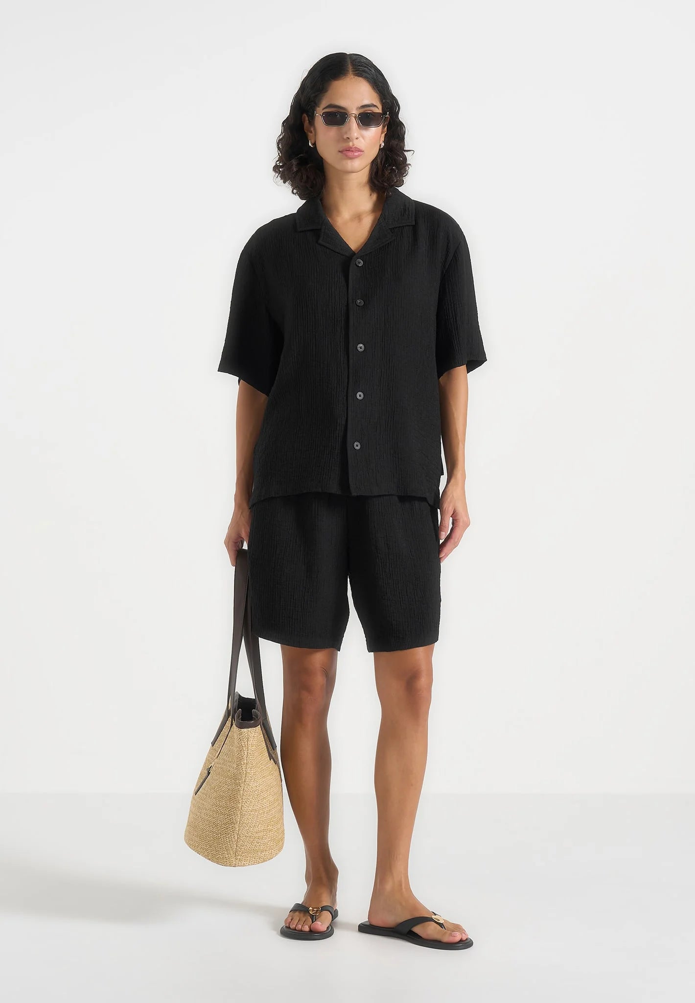 MARIA-Camisa con Fluidez y Textura