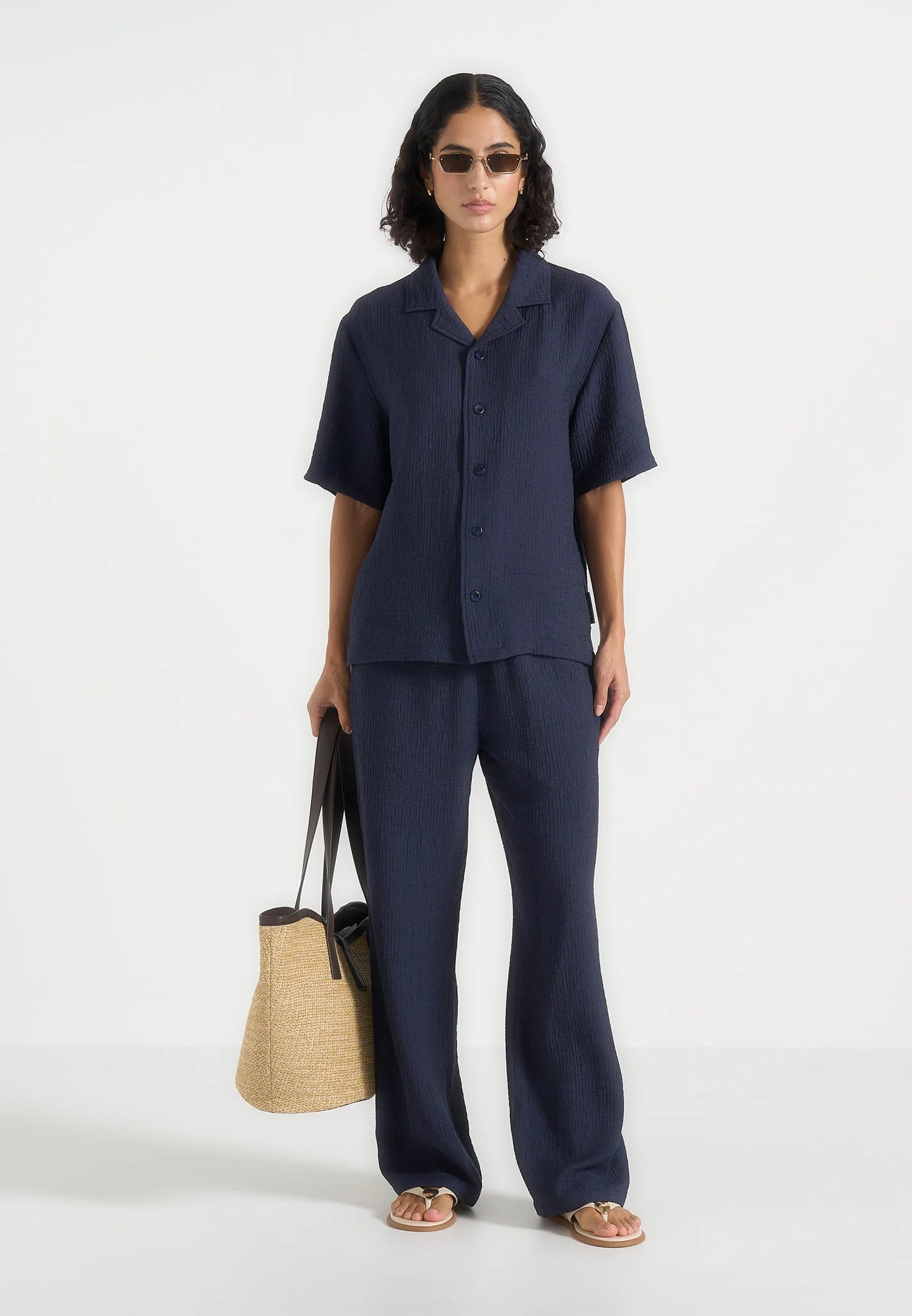 MARIA-Camisa con Fluidez y Textura