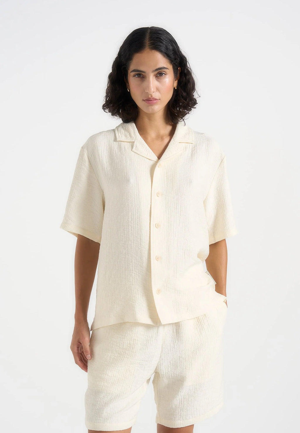 MARIA-Camisa con Fluidez y Textura