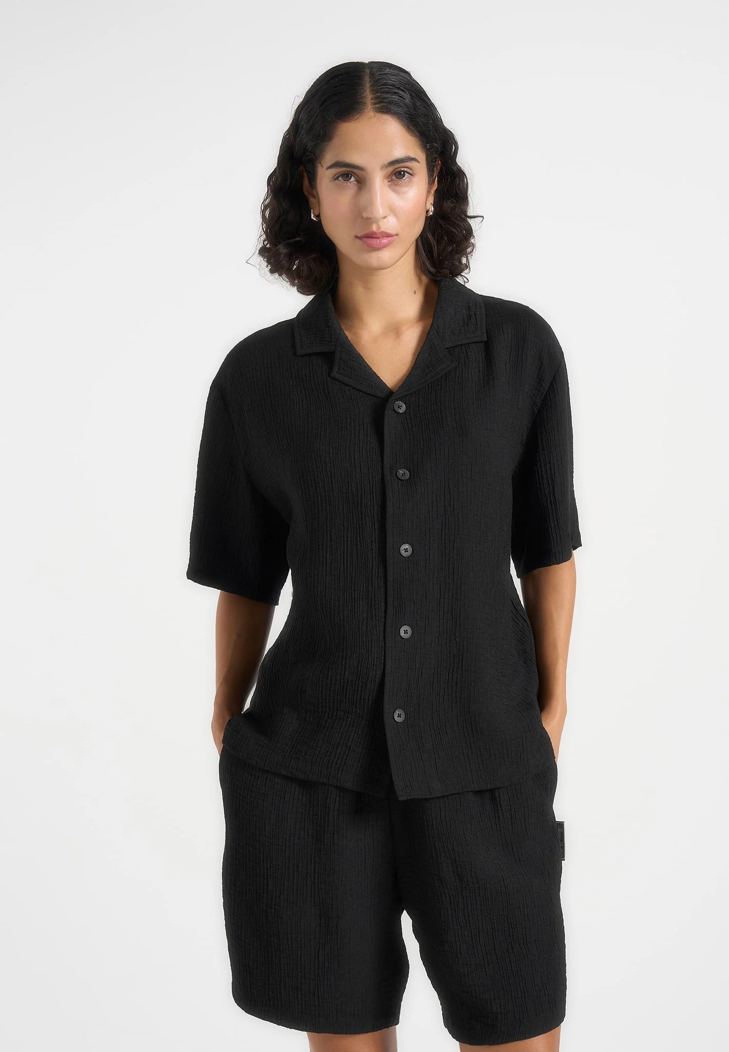 MARIA-Camisa con Fluidez y Textura
