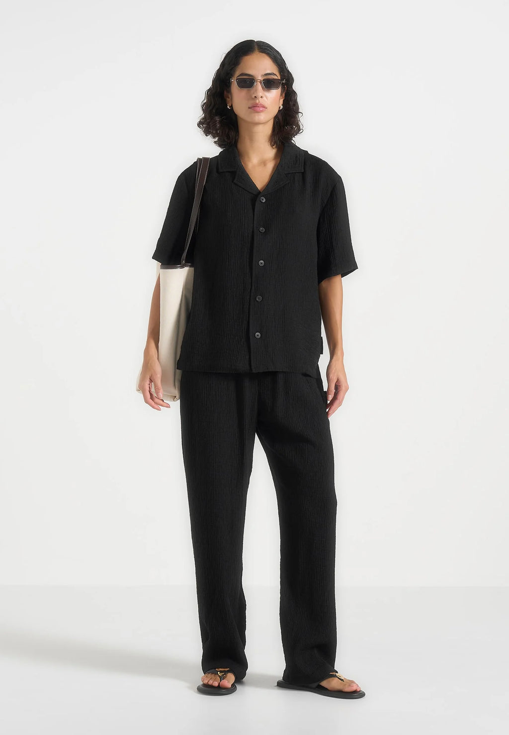MARIA-Camisa con Fluidez y Textura