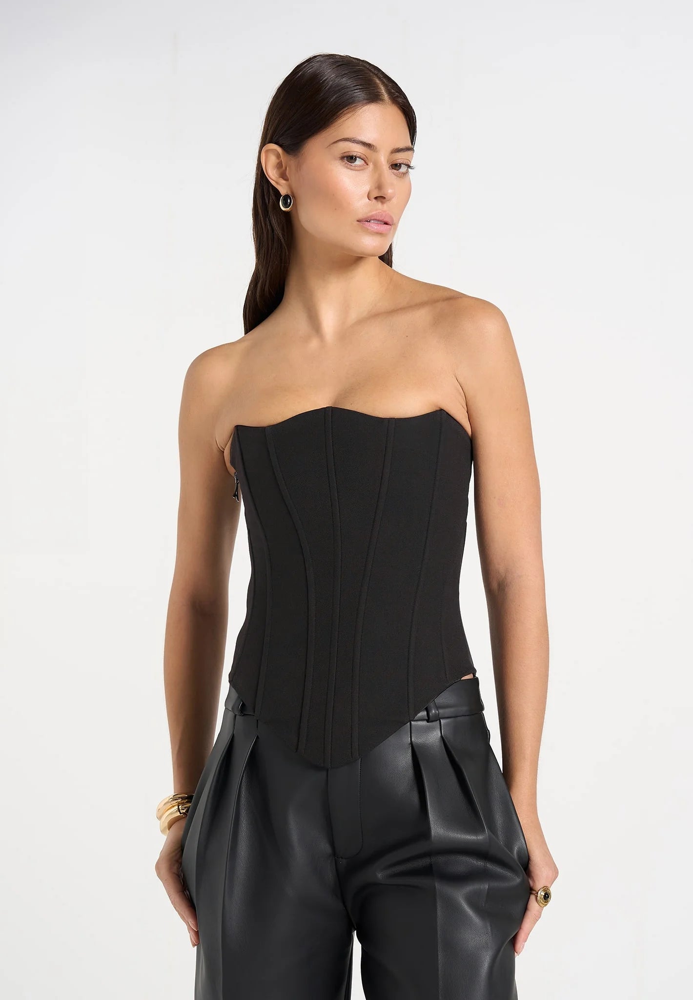 GEMA-Top Corset Silueta Ajustada y Estilo Sofisticado