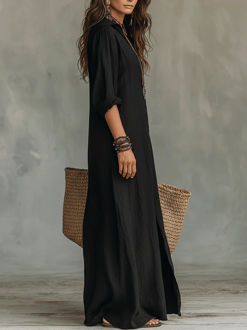 CARMEN - Vestido camisero largo™