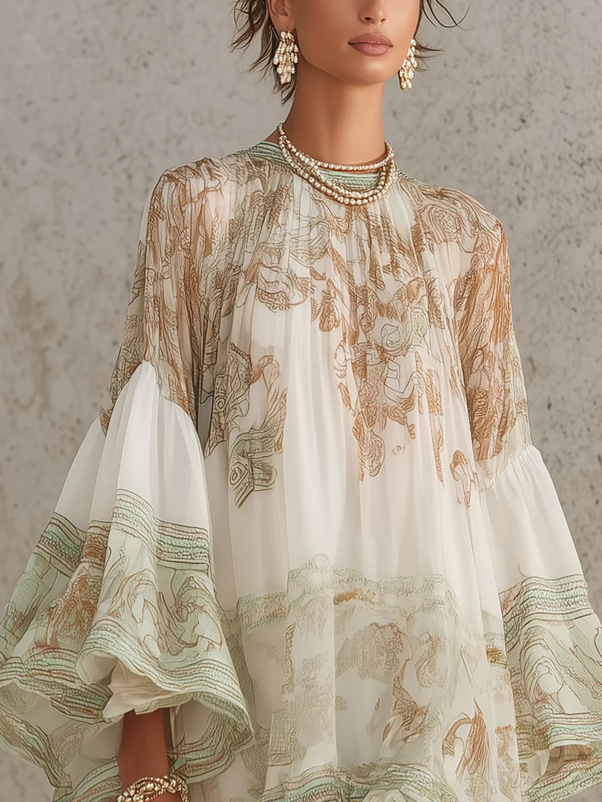 VALERIA - Minivestido de muselina estampada™