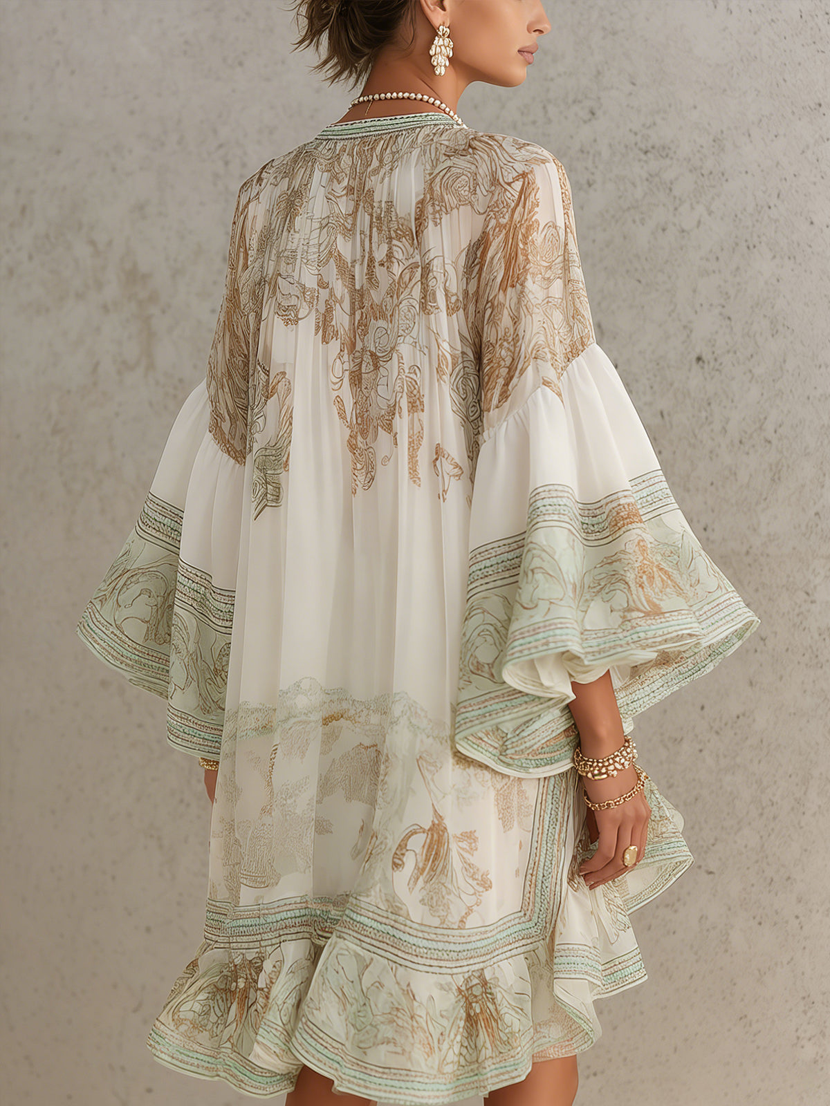 VALERIA - Minivestido de muselina estampada™