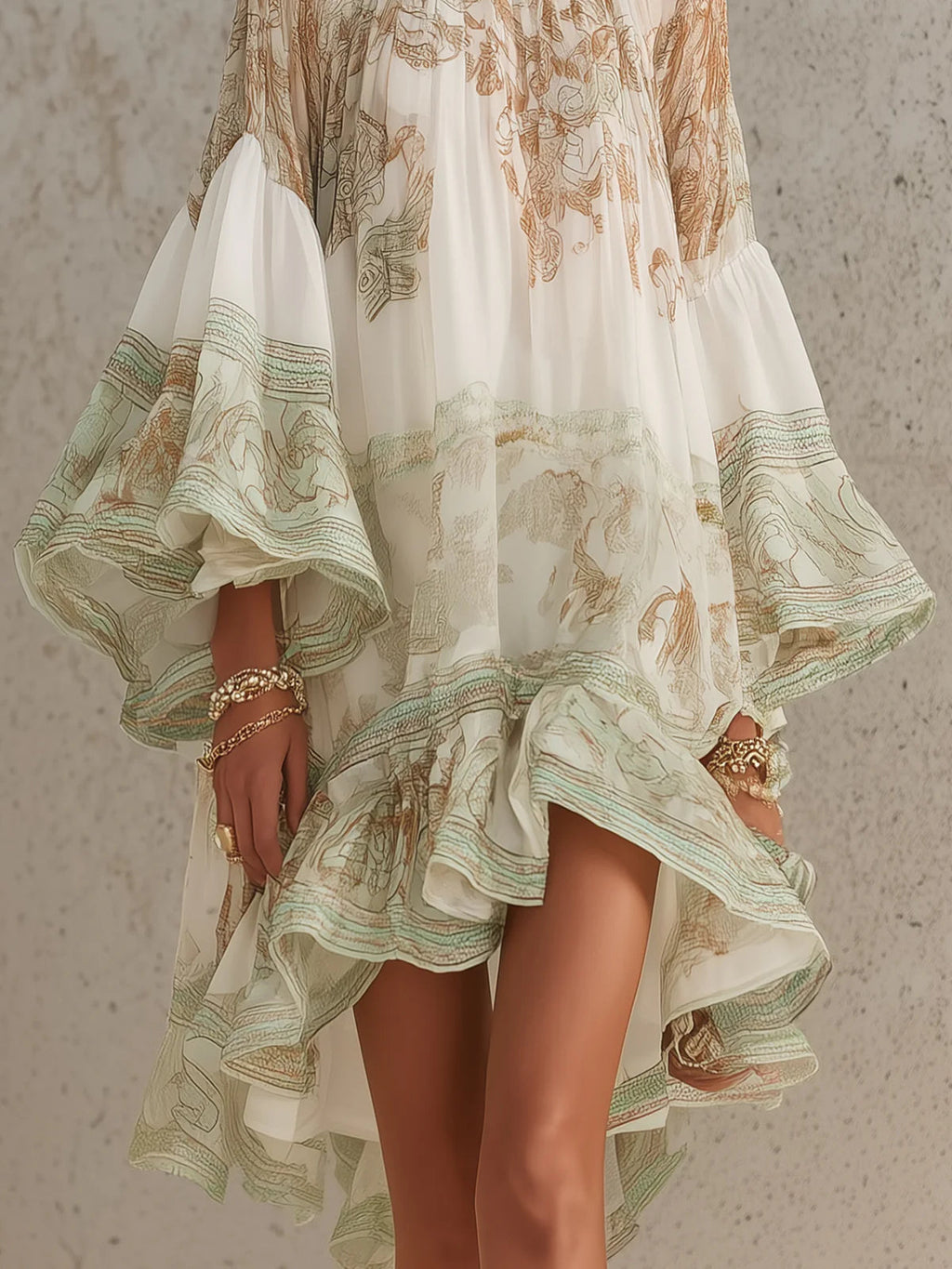 VALERIA - Minivestido de muselina estampada™