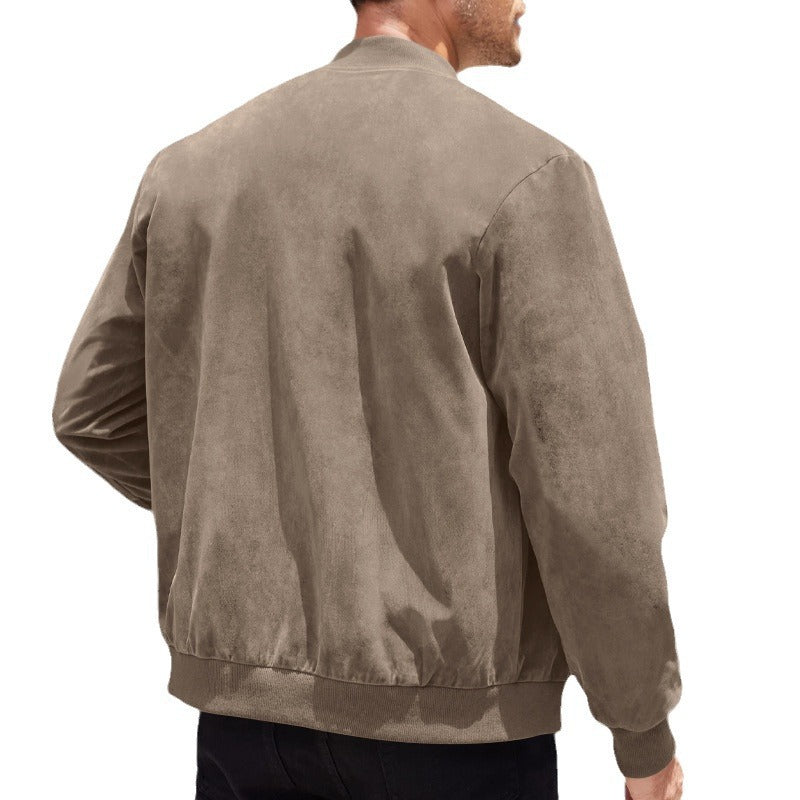 MAIKEL - Chaqueta bomber de efecto ante de estilo urbano™