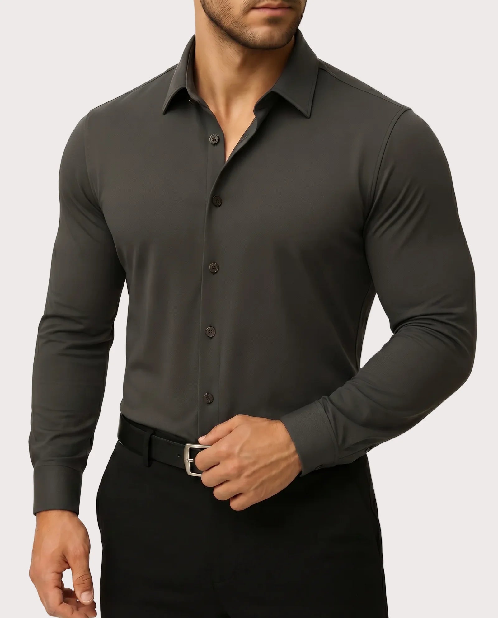 OLIVER - Camisa Elástica Antiarrugas