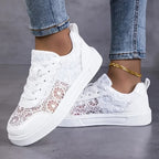 Lonneke | Elegante kanten sneakers