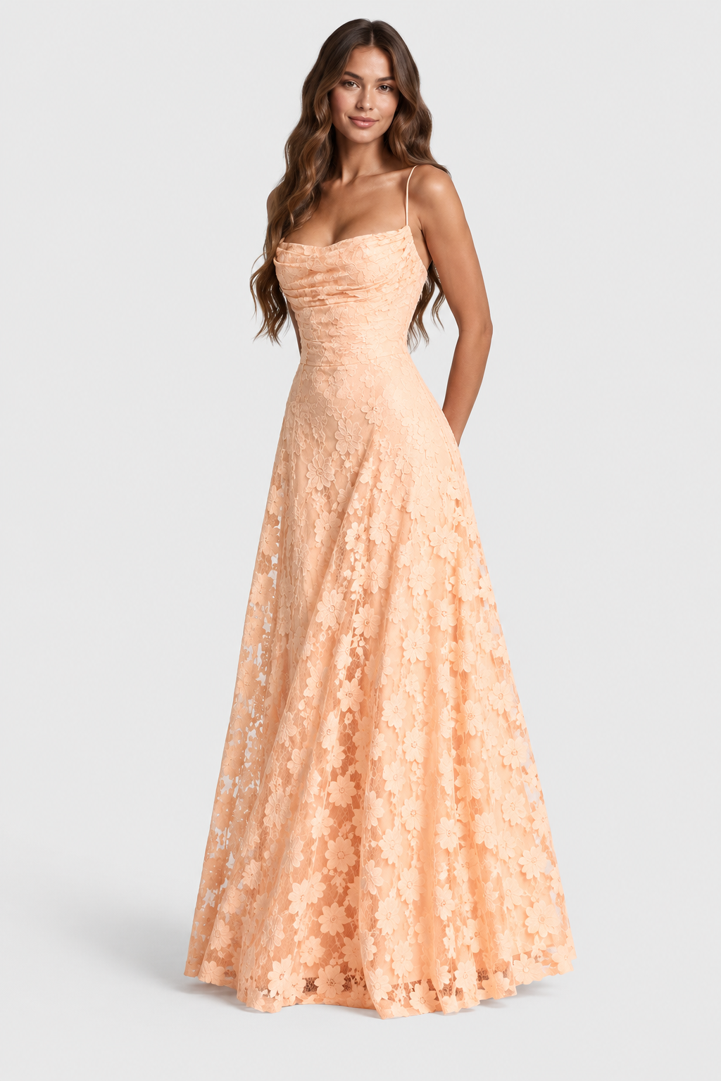 SOFÍA - Vestido largo de encaje floral™