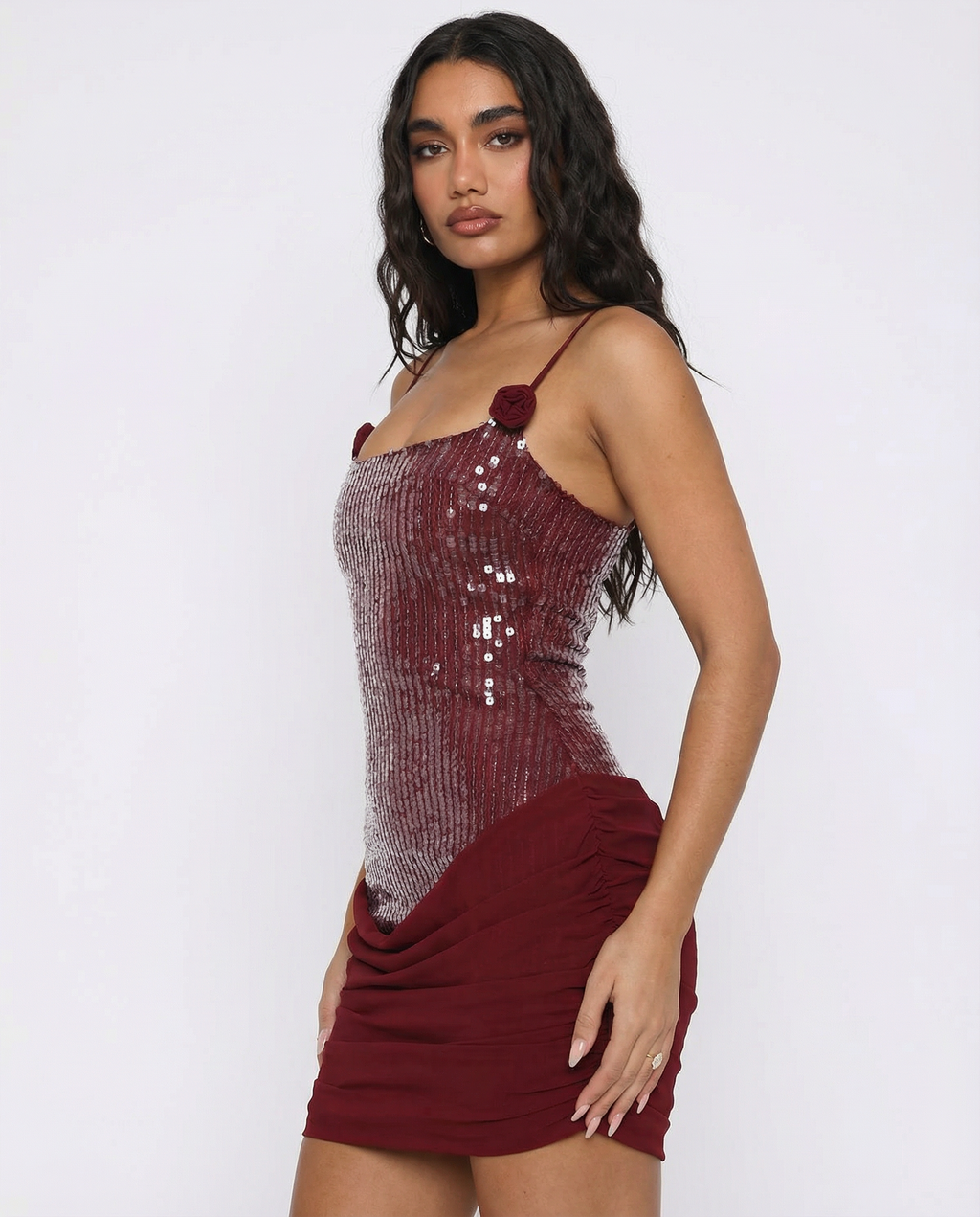 SOFÍA - Minivestido ajustado de lentejuelas con tirantes™
