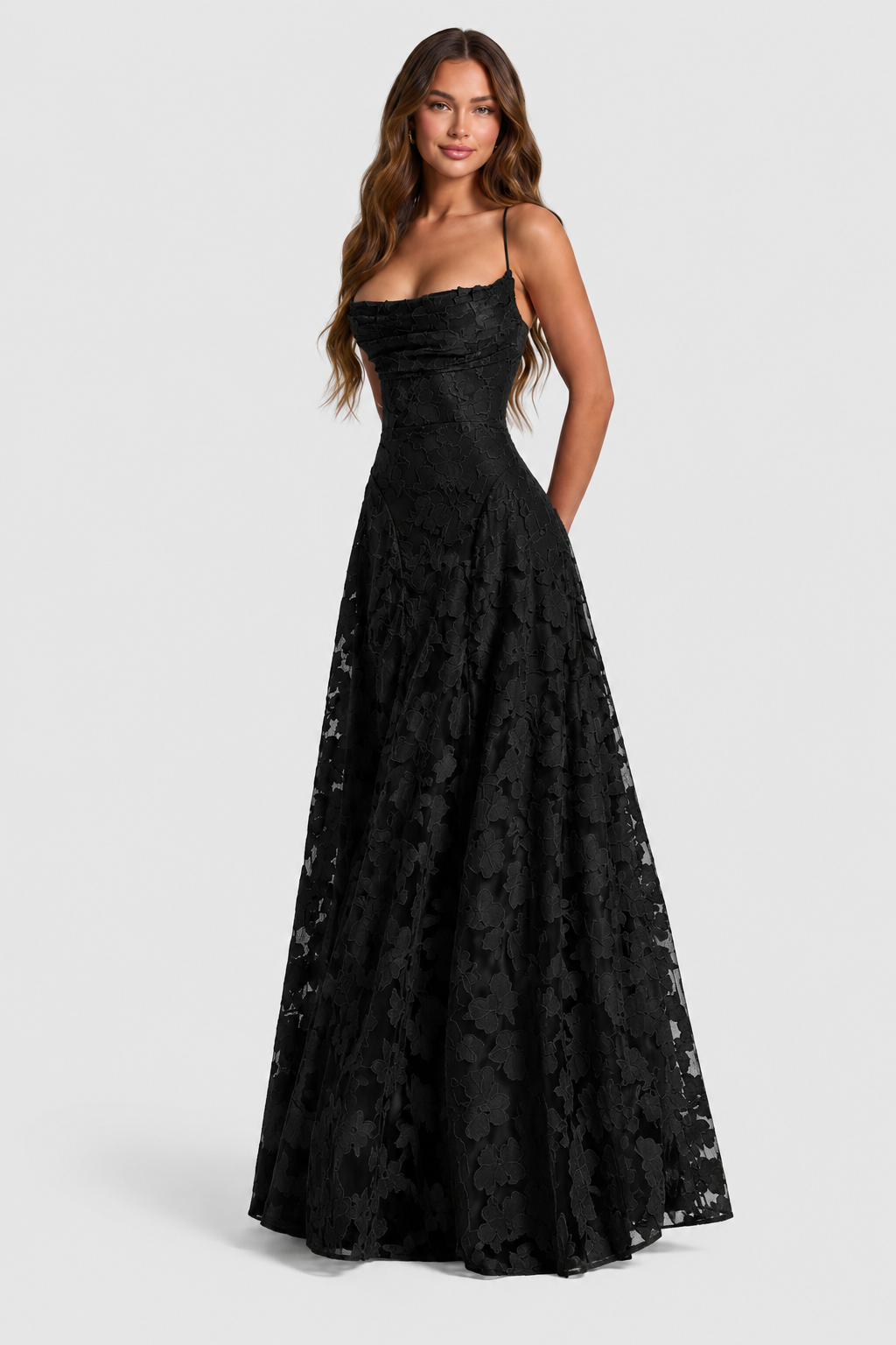 SOFÍA - Vestido largo de encaje floral™