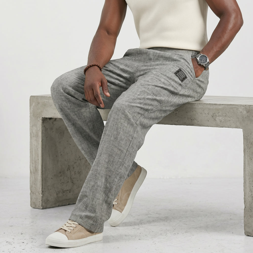 IVÁN|Pantalones de algodón y lino transpirables