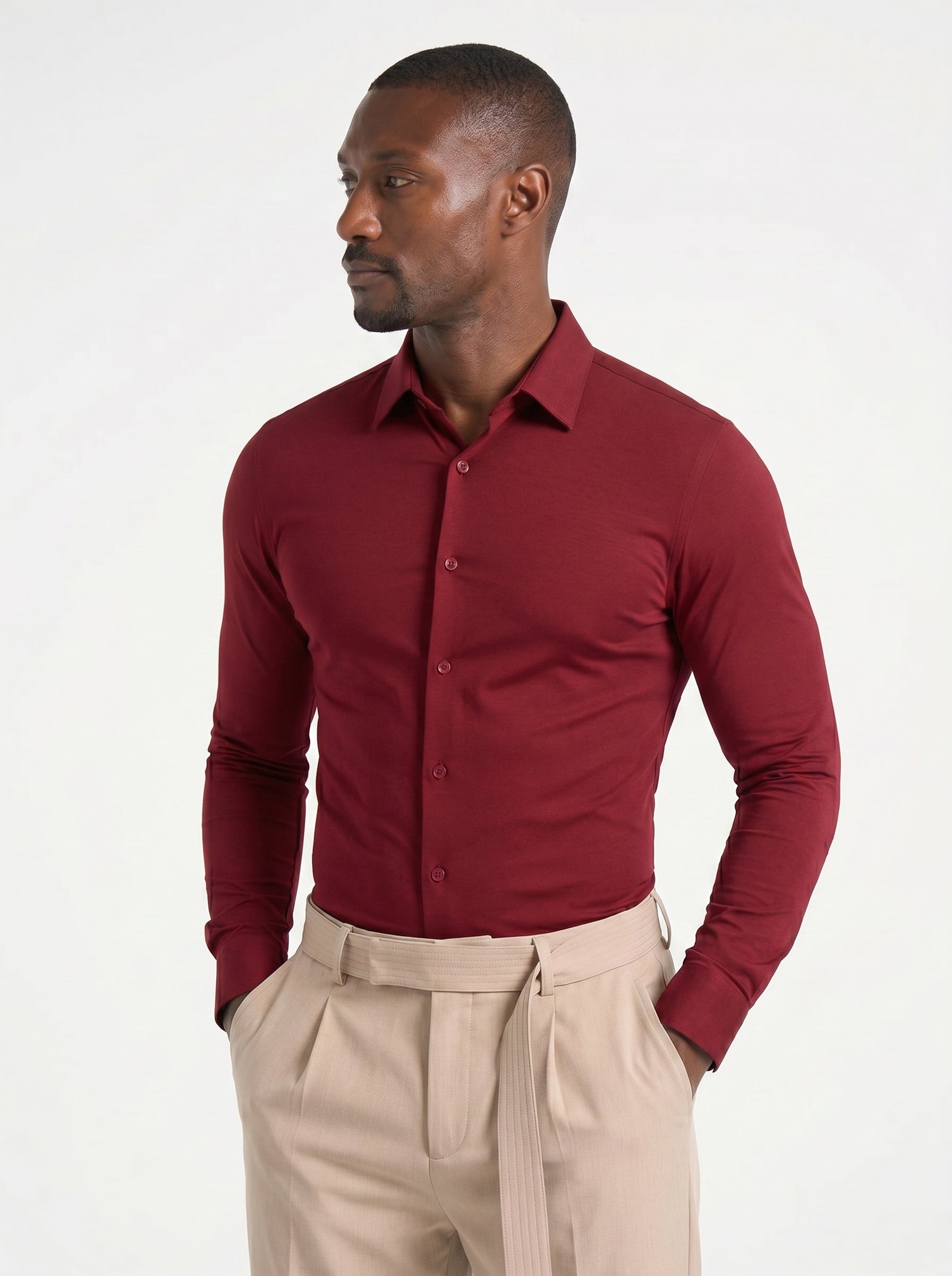 OLIVER - Camisa Elástica Antiarrugas