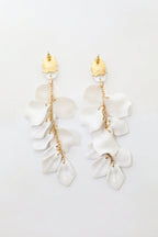 Pendientes de Gotas de Pétalos de Orquídea
