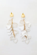 Pendientes de Gotas de Pétalos de Orquídea