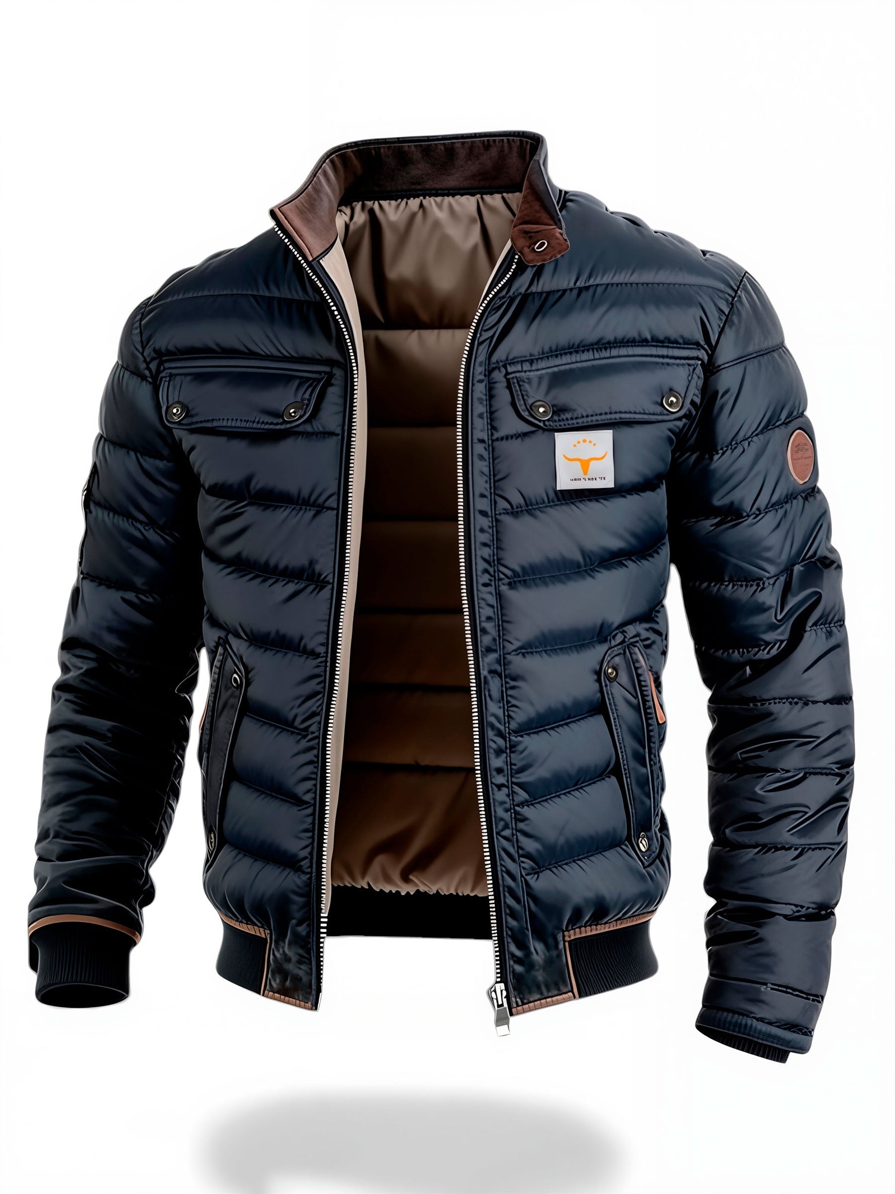 CÉSAR - Chaqueta acolchada con cuello a contraste estilo aviador™