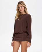 CANDELA - Minivestido de manga larga con espalda al aire™