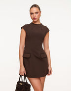 GONZALA - Minivestido estilo chaleco de cuello perkins™