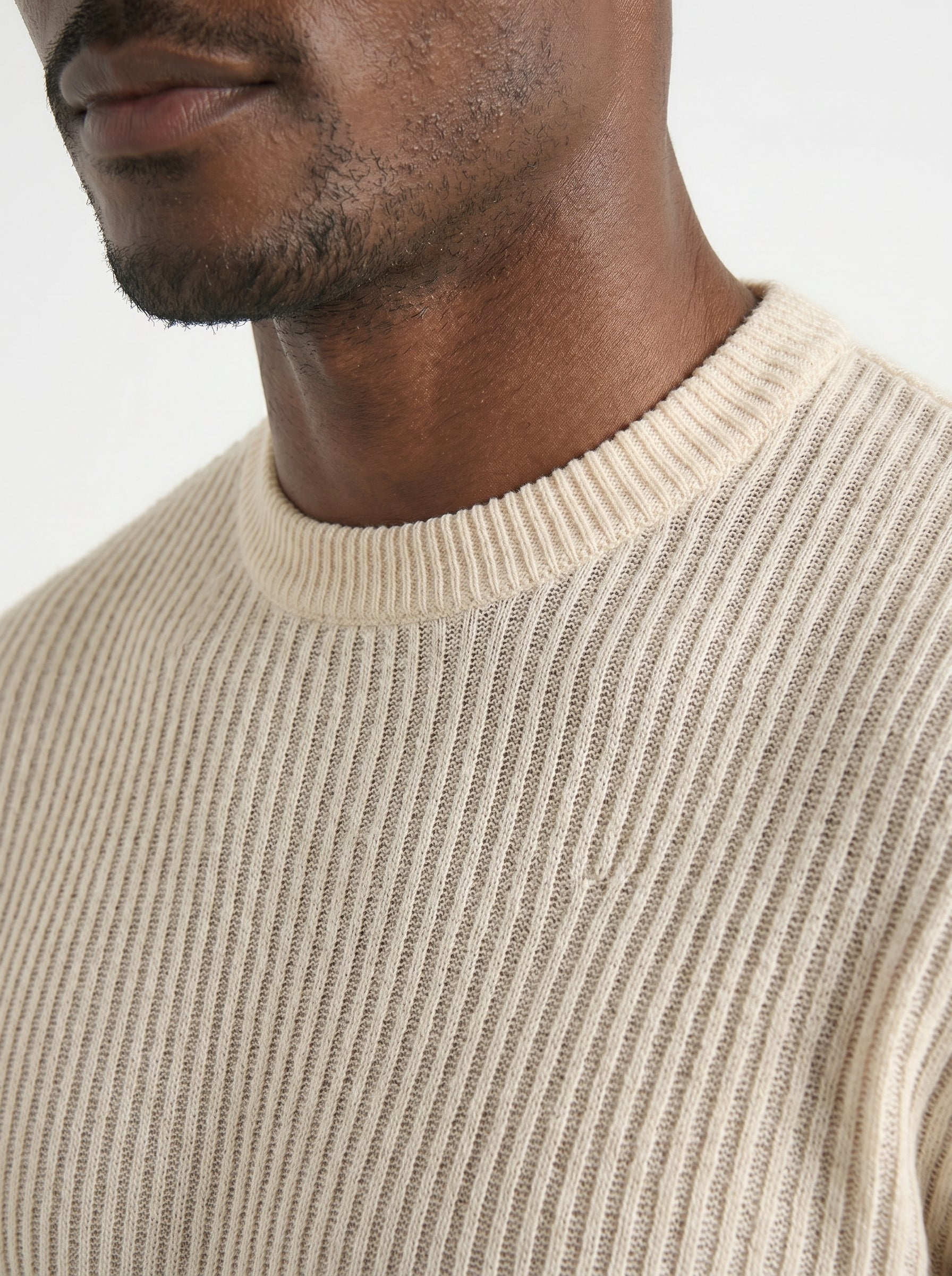 PEPE-Camiseta de viscosa acanalada con cuello redondo