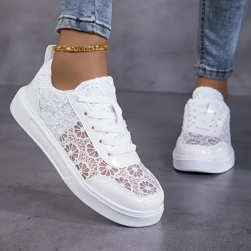 Lonneke | Elegante kanten sneakers