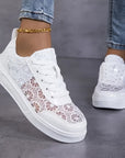 Lonneke | Elegante kanten sneakers