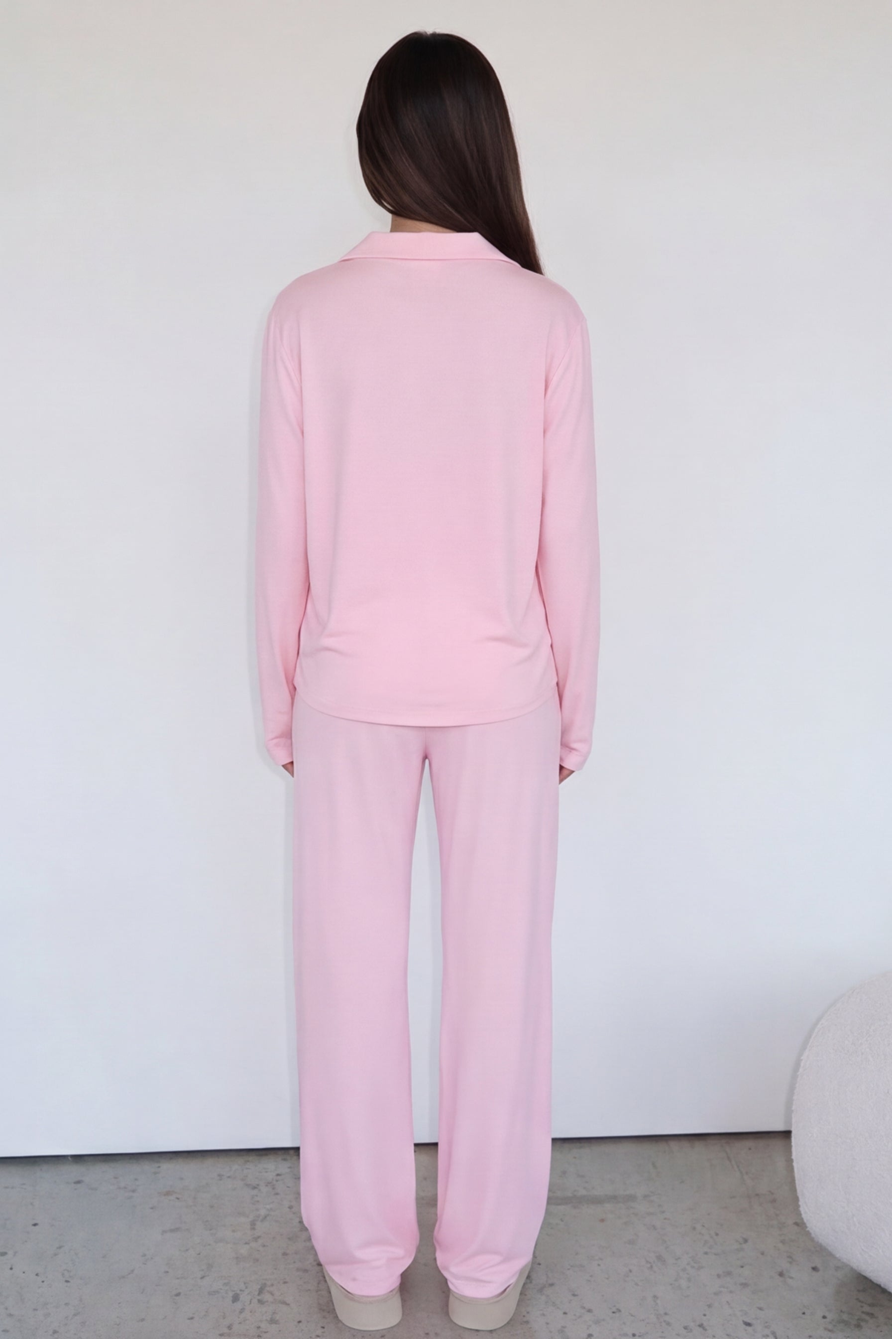 CARLOTA - Conjunto de pijama abotonado de manga larga y pantalón fluido™