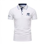 SANTI - Polo de manga corta en piqué con detalles a contraste y bordado emblemático™