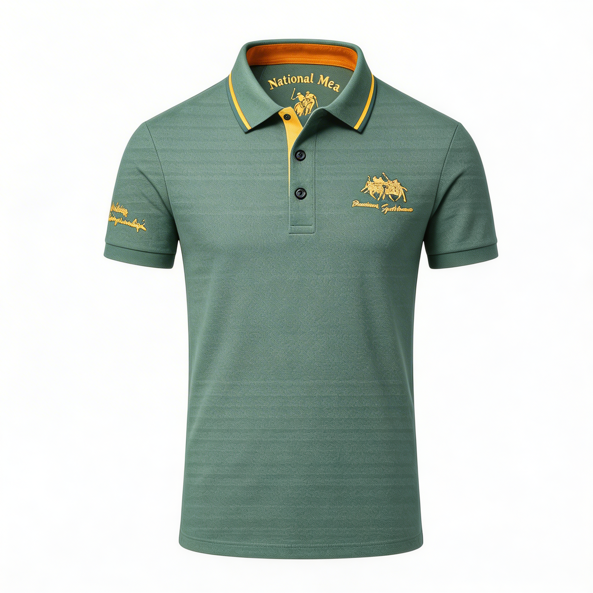 SANTI - Polo de manga corta en piqué con detalles a contraste y bordado emblemático™