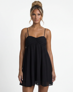 AINHOA - Minivestido babydoll de tirantes con vuelo e inclinación acampanada™