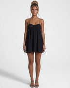 AINHOA - Minivestido babydoll de tirantes con vuelo e inclinación acampanada™