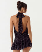 LUCÍA - Minivestido halter de lunares con espalda al aire™